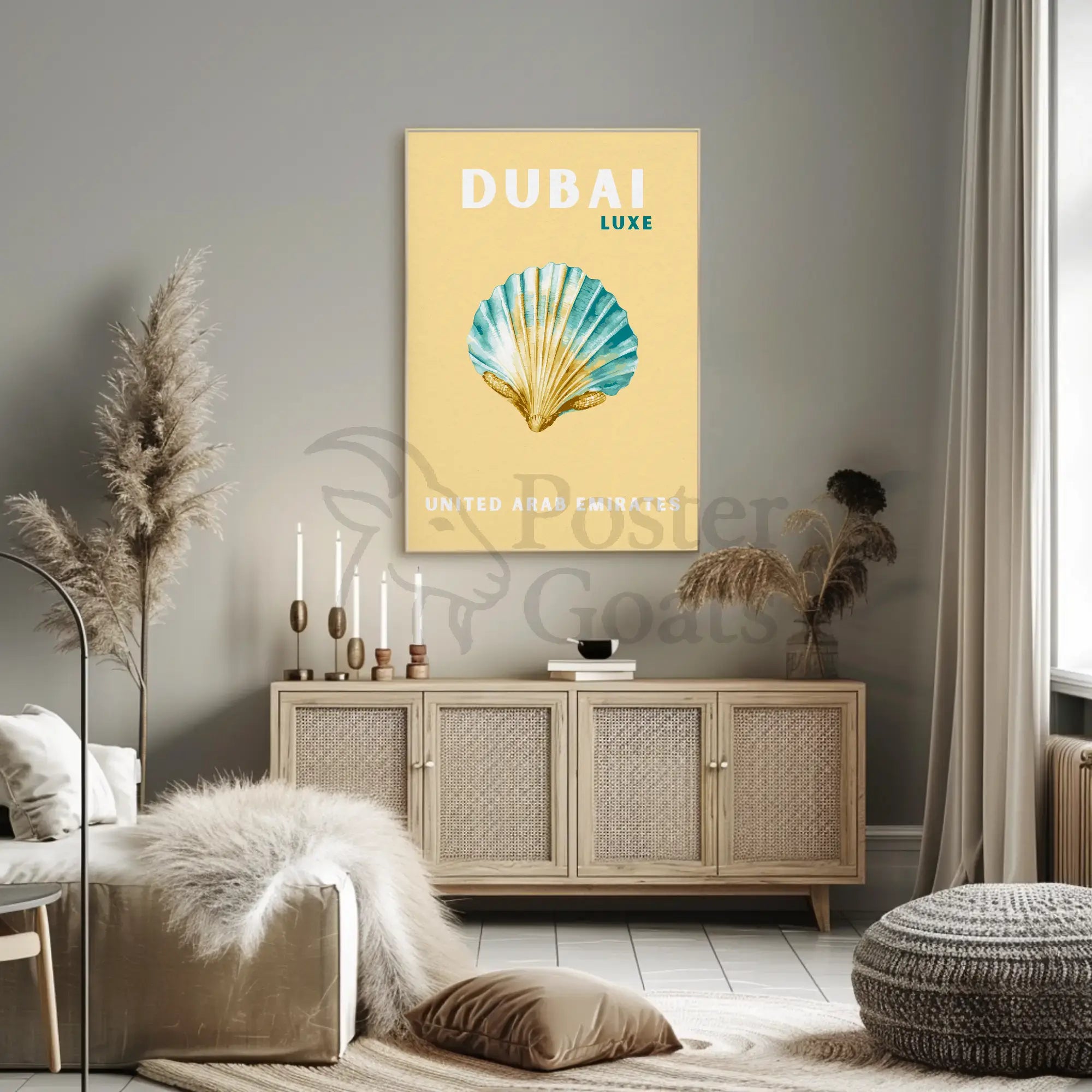 Dubai Luxe Minimalist Art Travel Poster PosterGoat