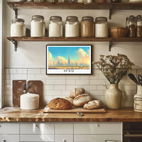 Dubai Skyline Poster with Burj Khalifa: Urban Cityscape PosterGoat