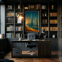 Dubai Skyline Sunset Wall Art Print PosterGoat