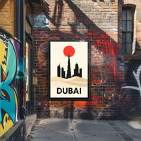 Dubai Skyline at Dusk Elegant Travel Poster PosterGoat