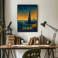 Dubai Tradition Meets Innovation Poster PosterGoat
