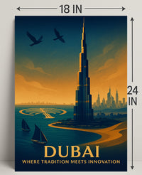 Dubai Tradition Meets Innovation Poster PosterGoat