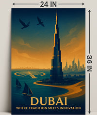Dubai Tradition Meets Innovation Poster PosterGoat