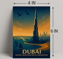 Dubai Tradition Meets Innovation Poster PosterGoat
