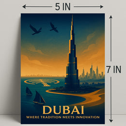 Dubai Tradition Meets Innovation Poster PosterGoat