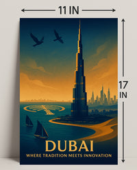 Dubai Tradition Meets Innovation Poster PosterGoat