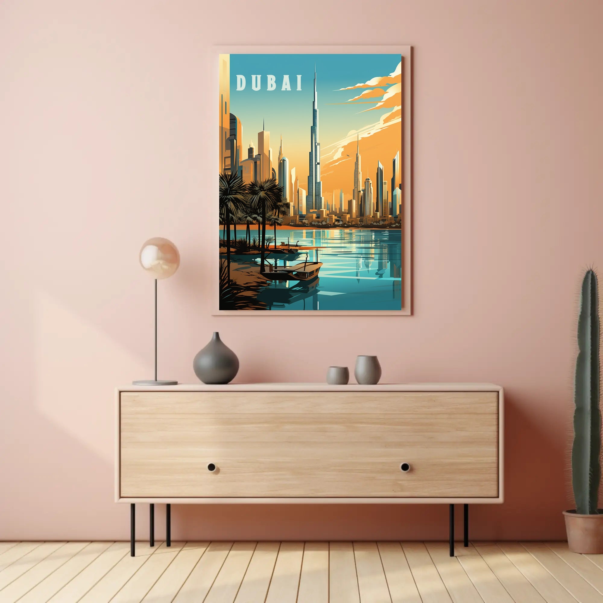 Dubai's Iconic Skyline Modern Cityscape Urban Poster PosterGoat