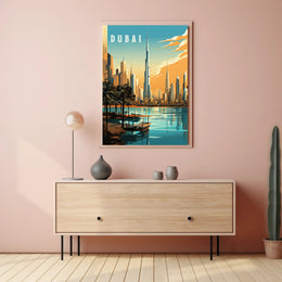 Dubai's Iconic Skyline Modern Cityscape Urban Poster PosterGoat