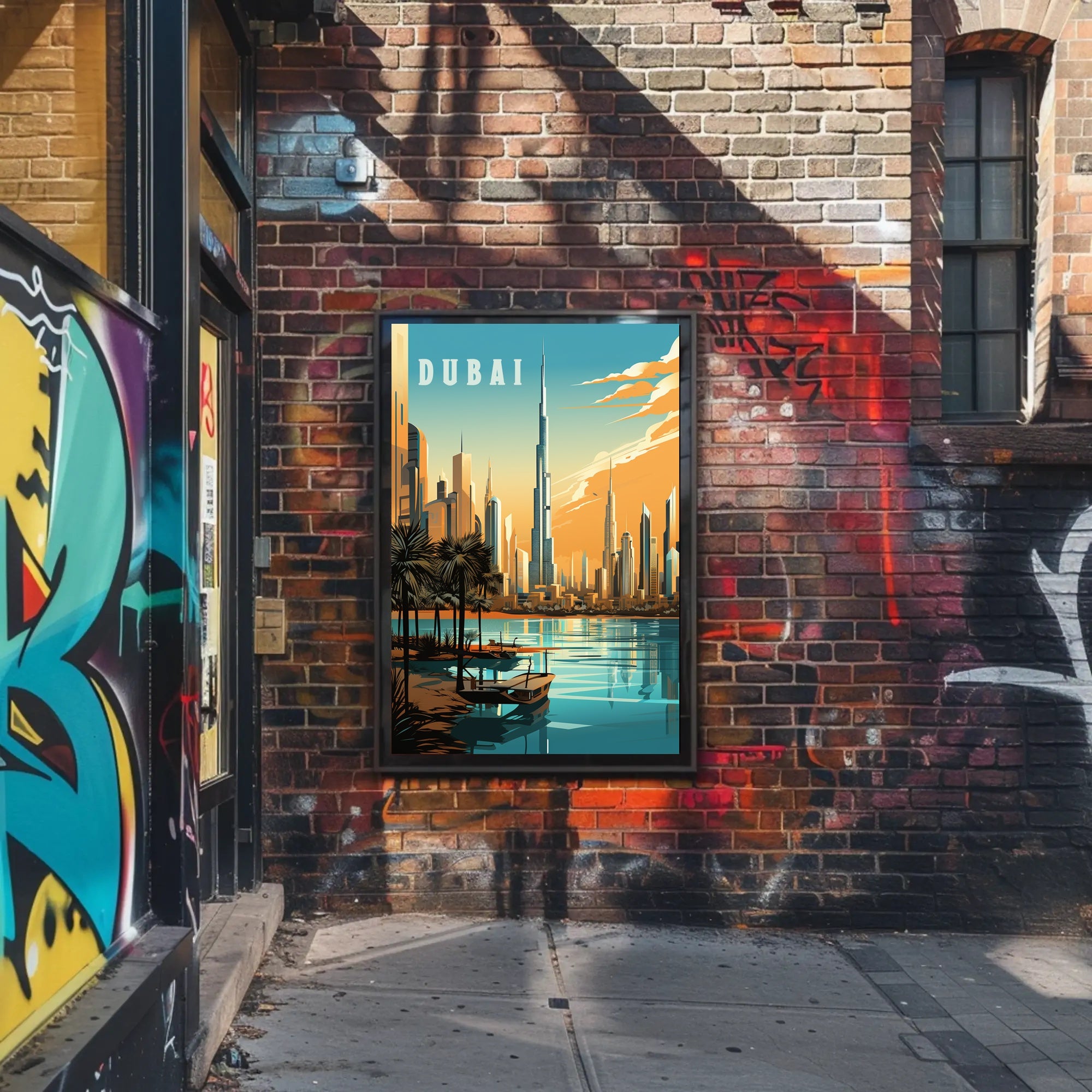Dubai's Iconic Skyline Modern Cityscape Urban Poster PosterGoat
