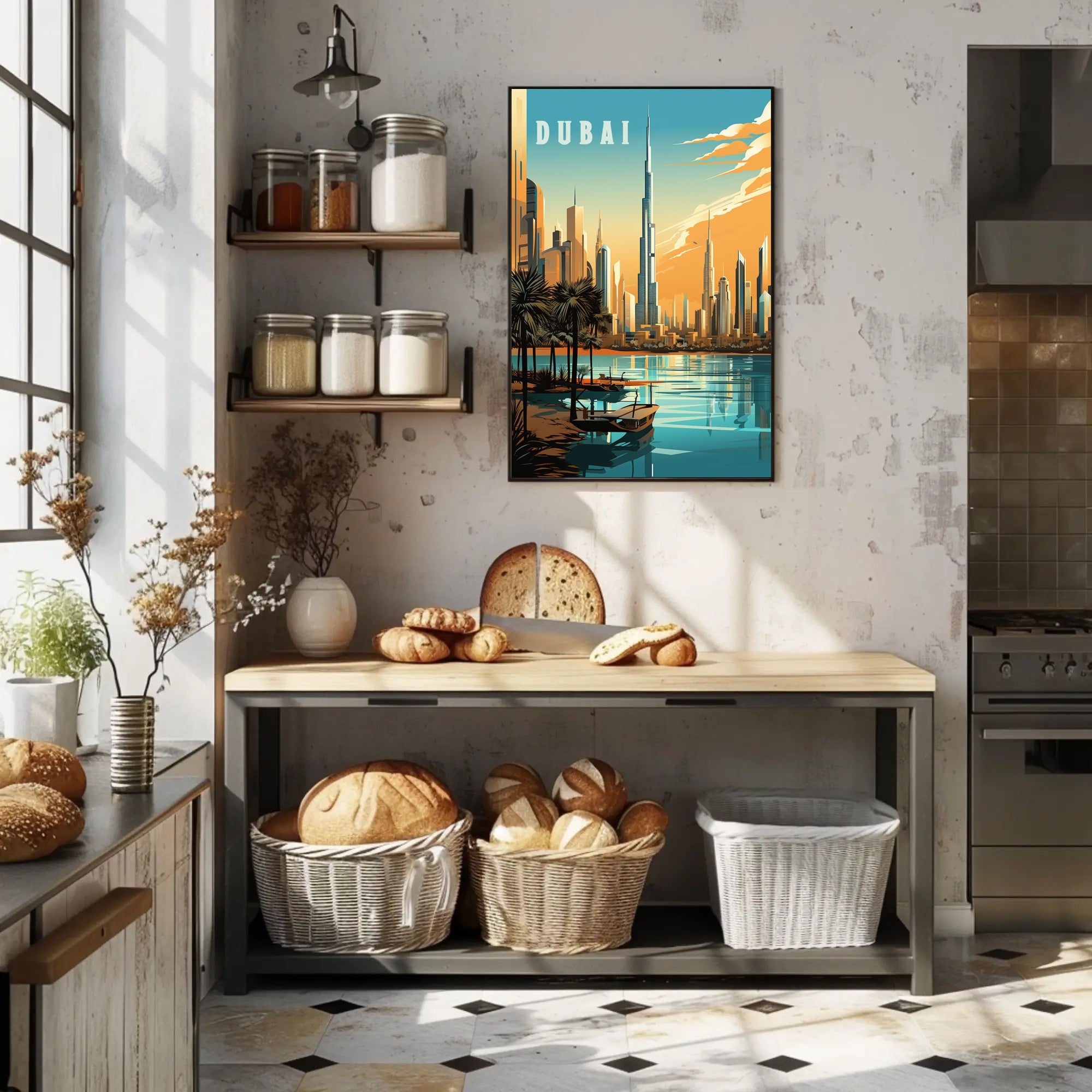 Dubai's Iconic Skyline Modern Cityscape Urban Poster PosterGoat