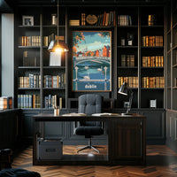 Dublin Riverside Tranquility: Urban or Cityscape Poster PosterGoat