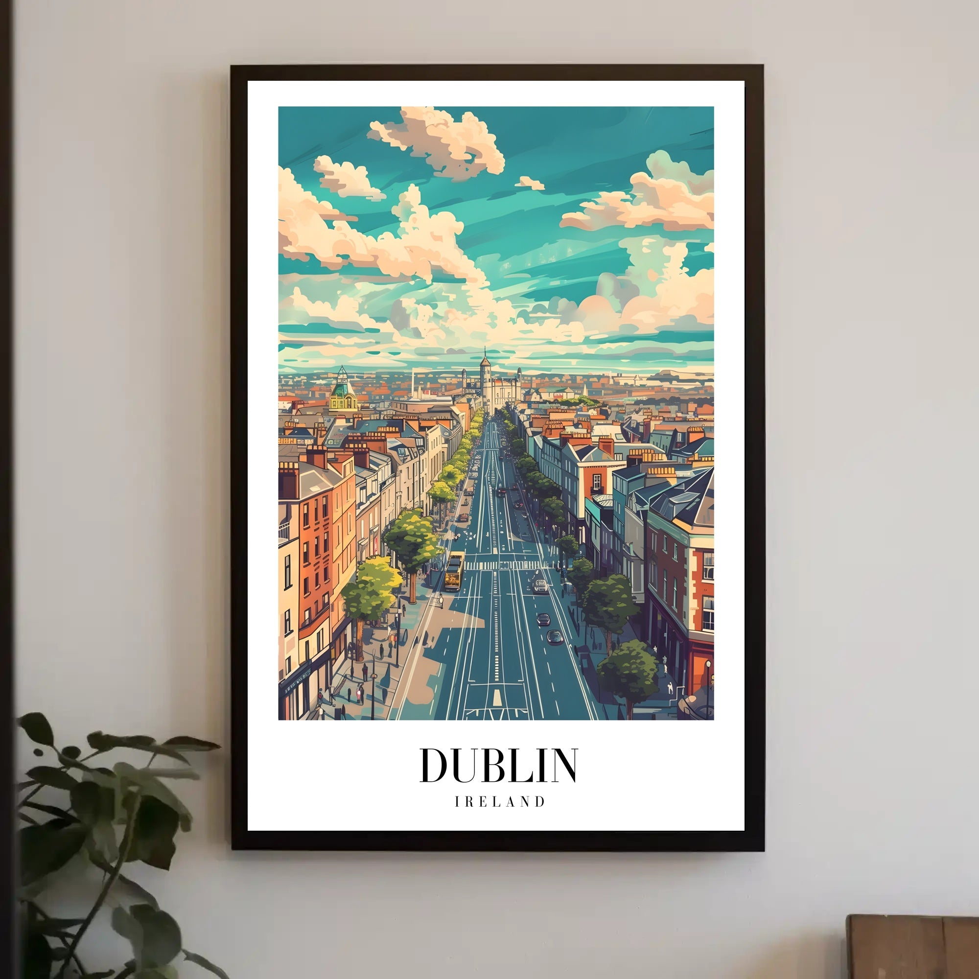 Dublin's Vibrant Life Urban Cityscape Poster PosterGoat