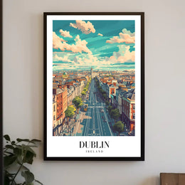 Dublin's Vibrant Life Urban Cityscape Poster PosterGoat