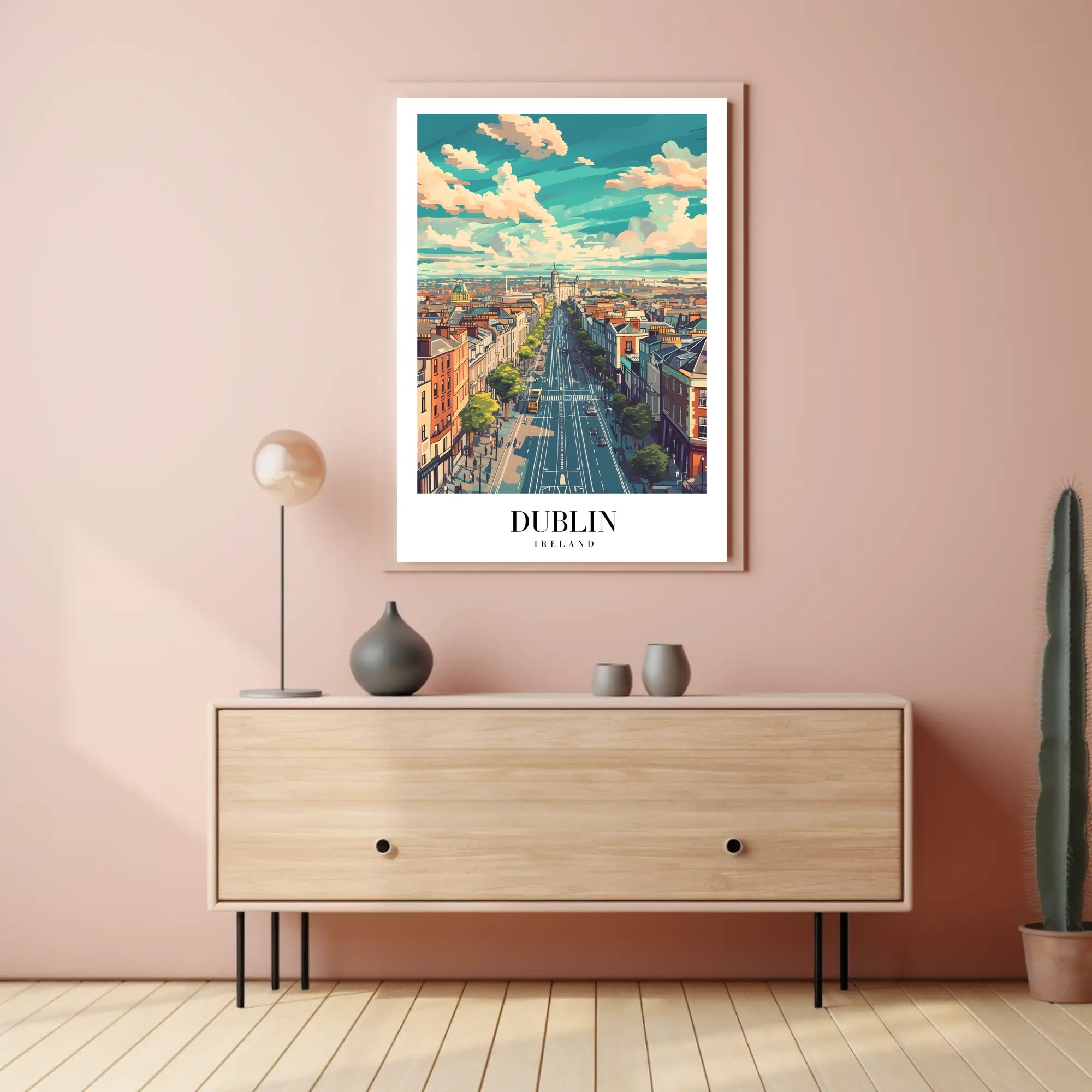 Dublin's Vibrant Life Urban Cityscape Poster PosterGoat