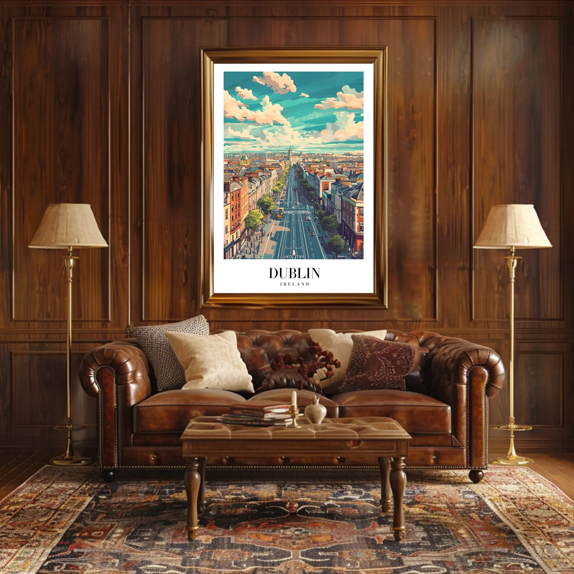 Dublin's Vibrant Life Urban Cityscape Poster PosterGoat