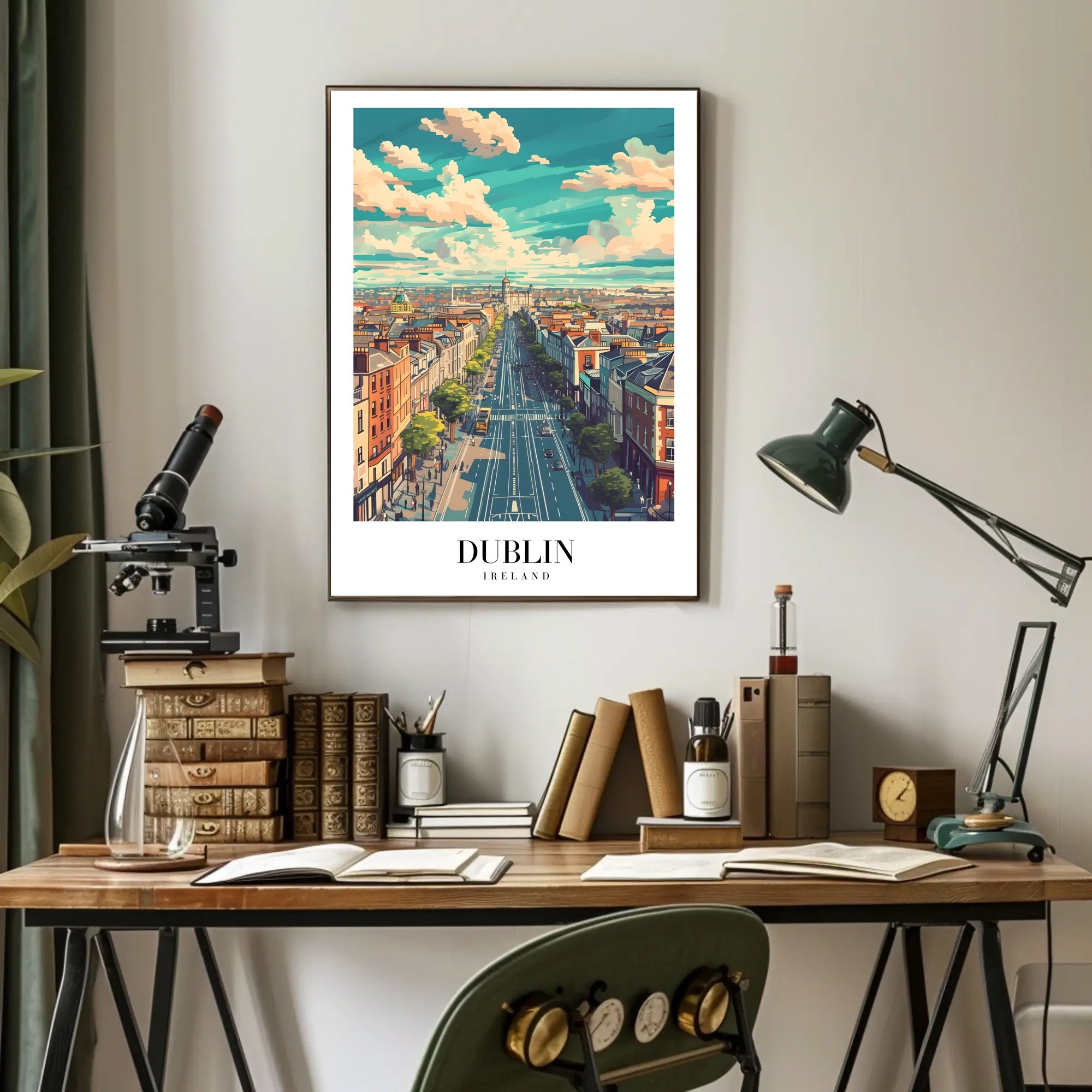 Dublin's Vibrant Life Urban Cityscape Poster PosterGoat