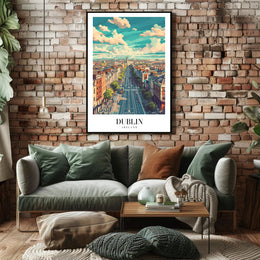 Dublin's Vibrant Life Urban Cityscape Poster PosterGoat