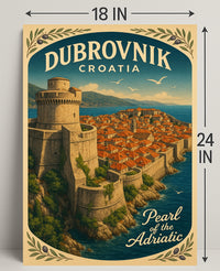 Dubrovnik Pearl of the Adriatic Wall Art PosterGoat