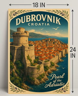 Dubrovnik Pearl of the Adriatic Wall Art PosterGoat