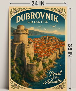 Dubrovnik Pearl of the Adriatic Wall Art PosterGoat