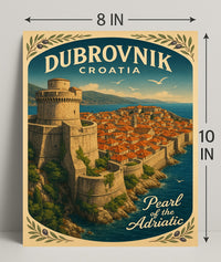 Dubrovnik Pearl of the Adriatic Wall Art PosterGoat