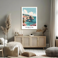 Dubrovnik's Vibrant Seaside Urban Cityscape Travel Poster PosterGoat