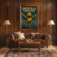 Duckzilla A Waddling Terror Poster Print PosterGoat