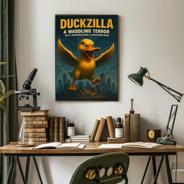 Duckzilla A Waddling Terror Poster Print PosterGoat