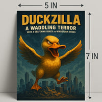 Duckzilla A Waddling Terror Poster Print PosterGoat