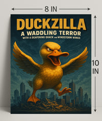 Duckzilla A Waddling Terror Poster Print PosterGoat