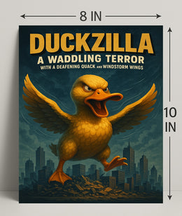 Duckzilla A Waddling Terror Poster Print PosterGoat