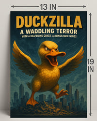 Duckzilla A Waddling Terror Poster Print PosterGoat