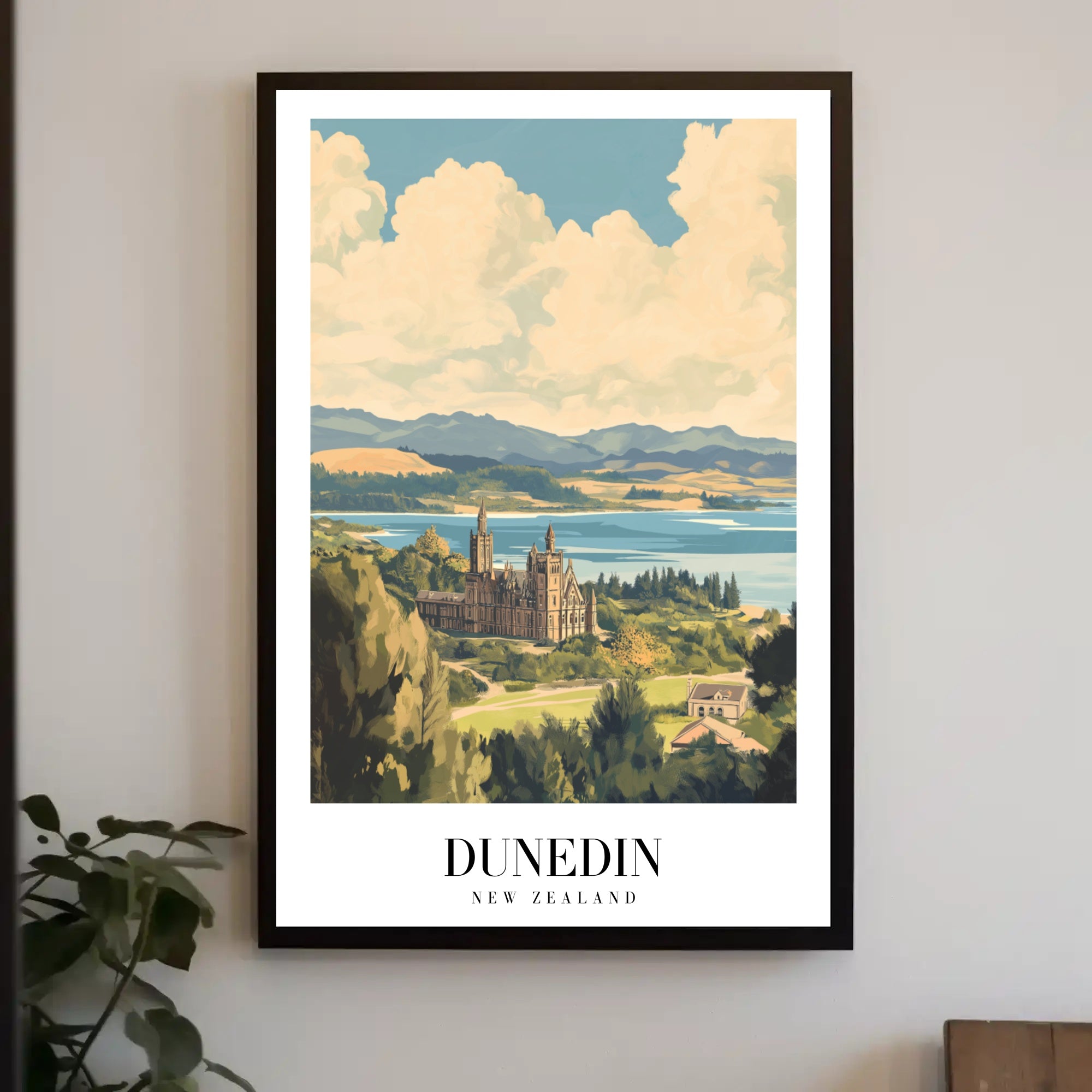 Dunedin Scenic View Travel Poster PosterGoat