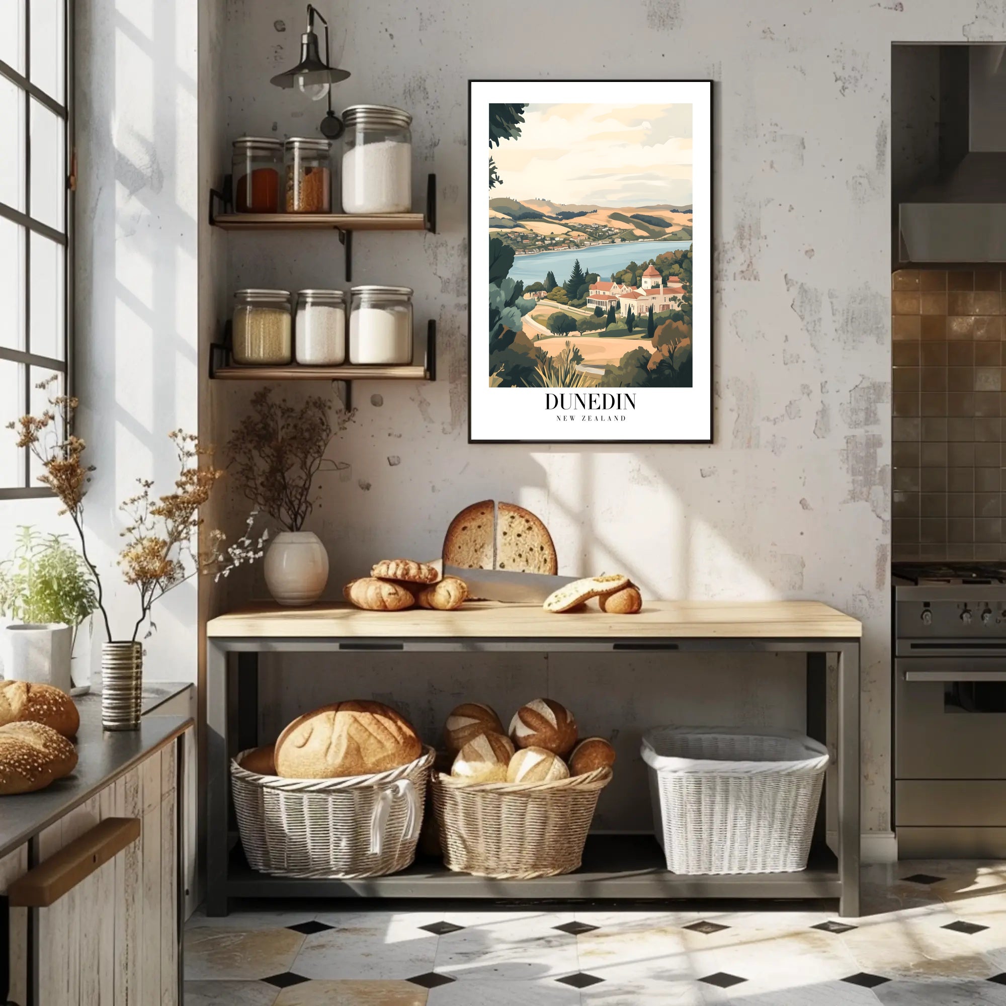 Dunedin's Vintage Landscape Travel Poster PosterGoat