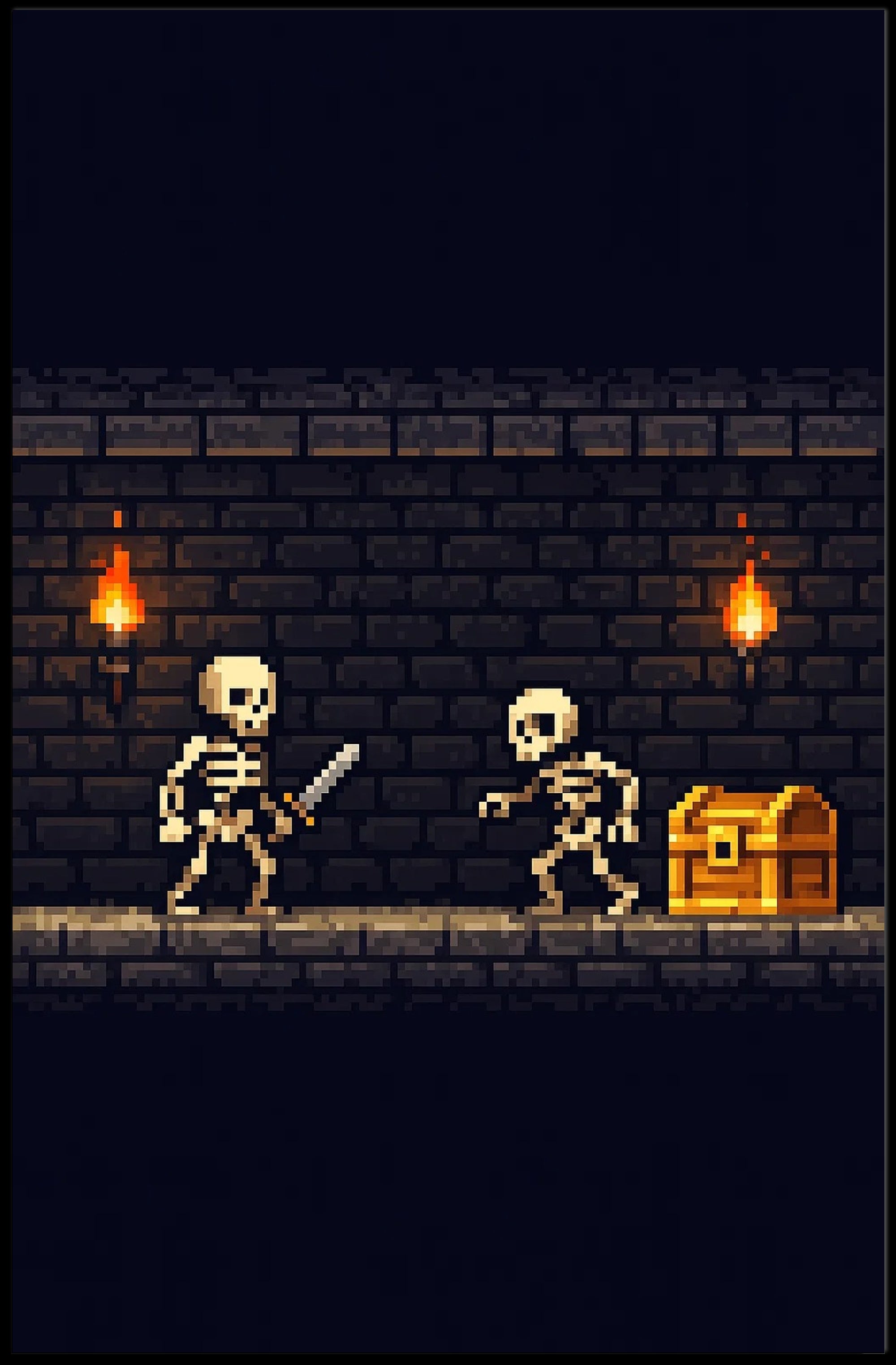 Dungeon Adventure: Pixel Art Fantasy or Mythology Poster PosterGoat