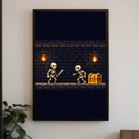Dungeon Adventure: Pixel Art Fantasy or Mythology Poster PosterGoat