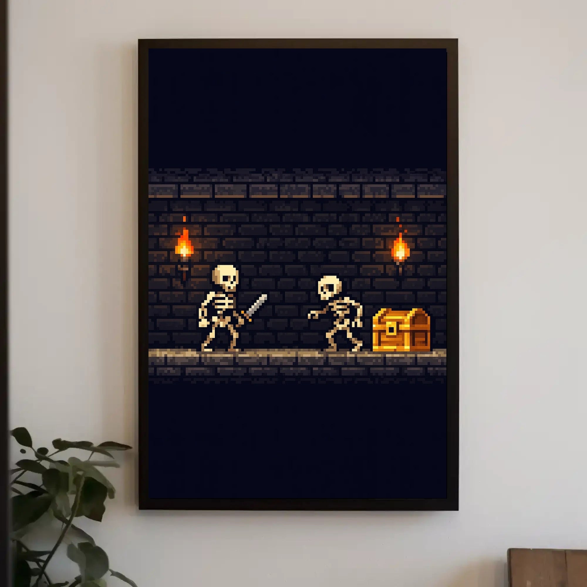 Dungeon Adventure: Pixel Art Fantasy or Mythology Poster PosterGoat