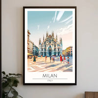 Duomo di Milano Vibrant Gothic Travel Poster PosterGoat