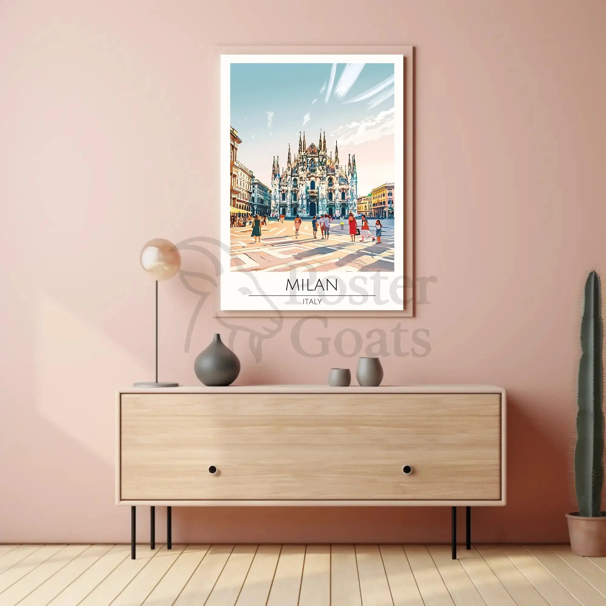 Duomo di Milano Vibrant Gothic Travel Poster PosterGoat