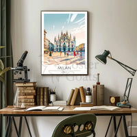 Duomo di Milano Vibrant Gothic Travel Poster PosterGoat