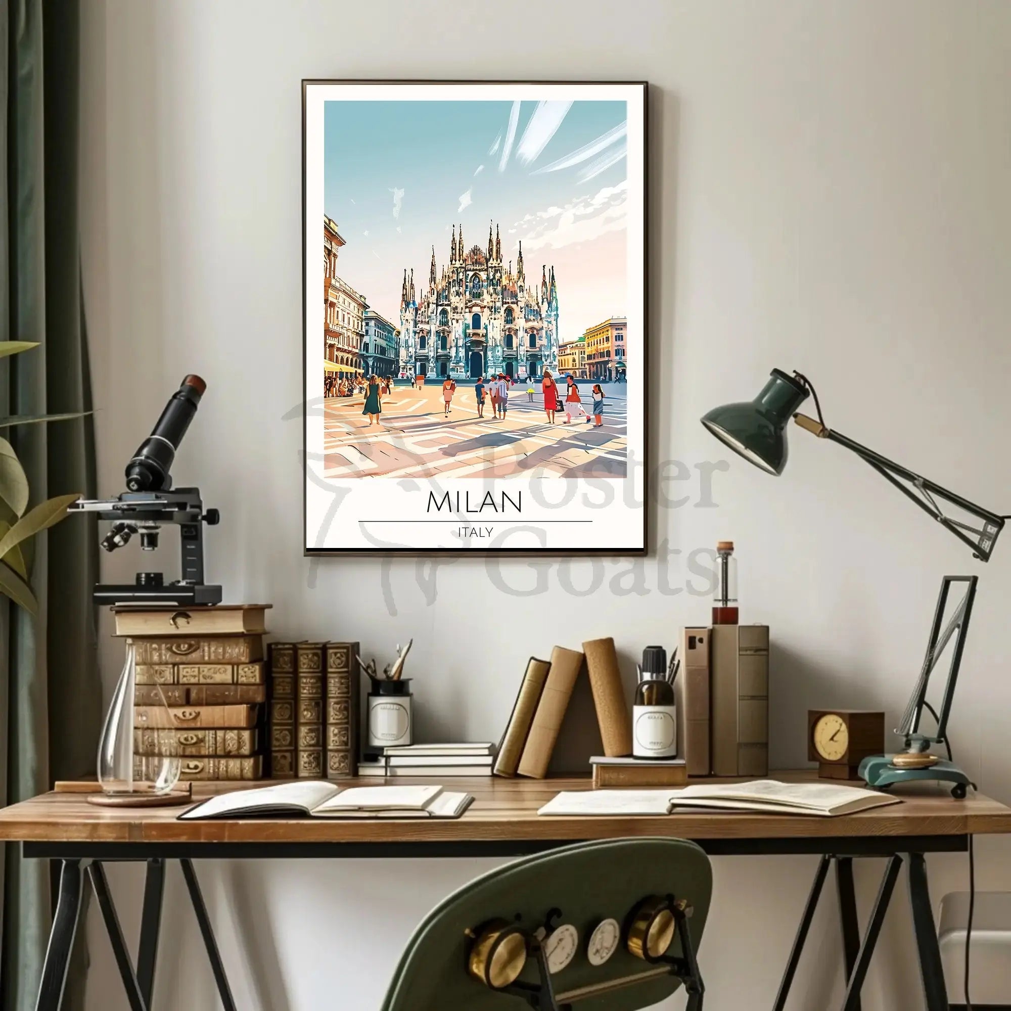 Duomo di Milano Vibrant Gothic Travel Poster PosterGoat