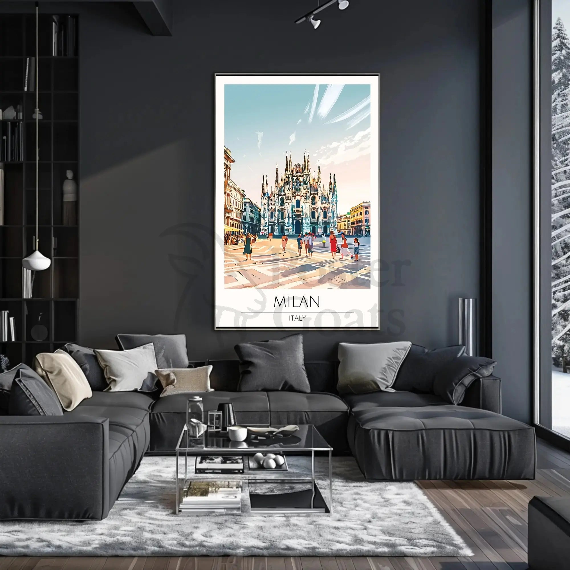 Duomo di Milano Vibrant Gothic Travel Poster PosterGoat