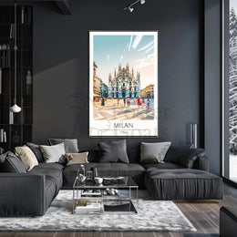 Duomo di Milano Vibrant Gothic Travel Poster PosterGoat