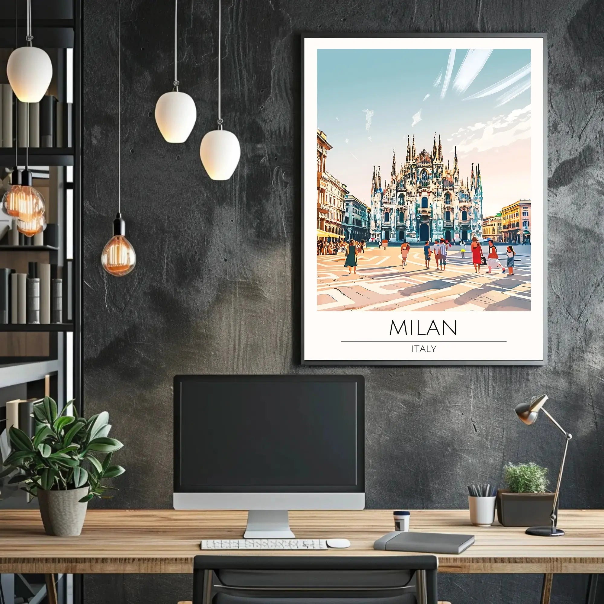 Duomo di Milano Vibrant Gothic Travel Poster PosterGoat