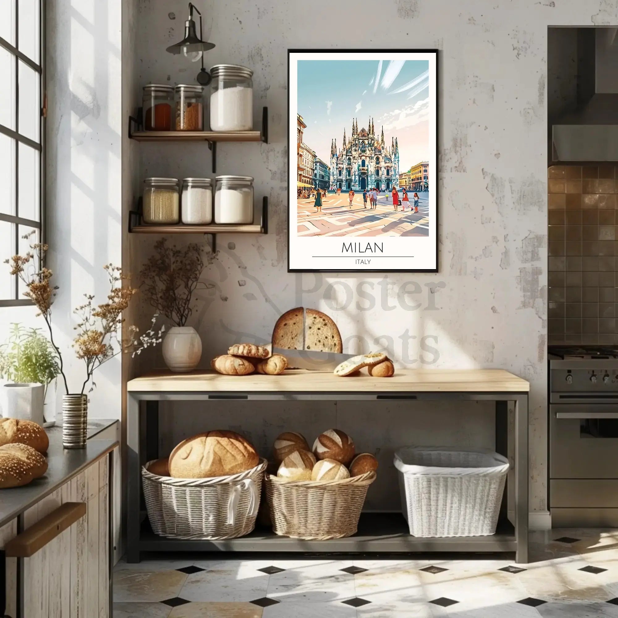 Duomo di Milano Vibrant Gothic Travel Poster PosterGoat