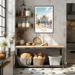 Duomo di Milano Vibrant Gothic Travel Poster PosterGoat