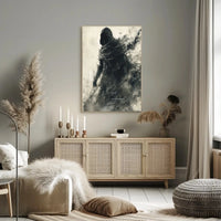 Dusk Covenant: Enigmatic Hooded Figure Art Poster PosterGoat