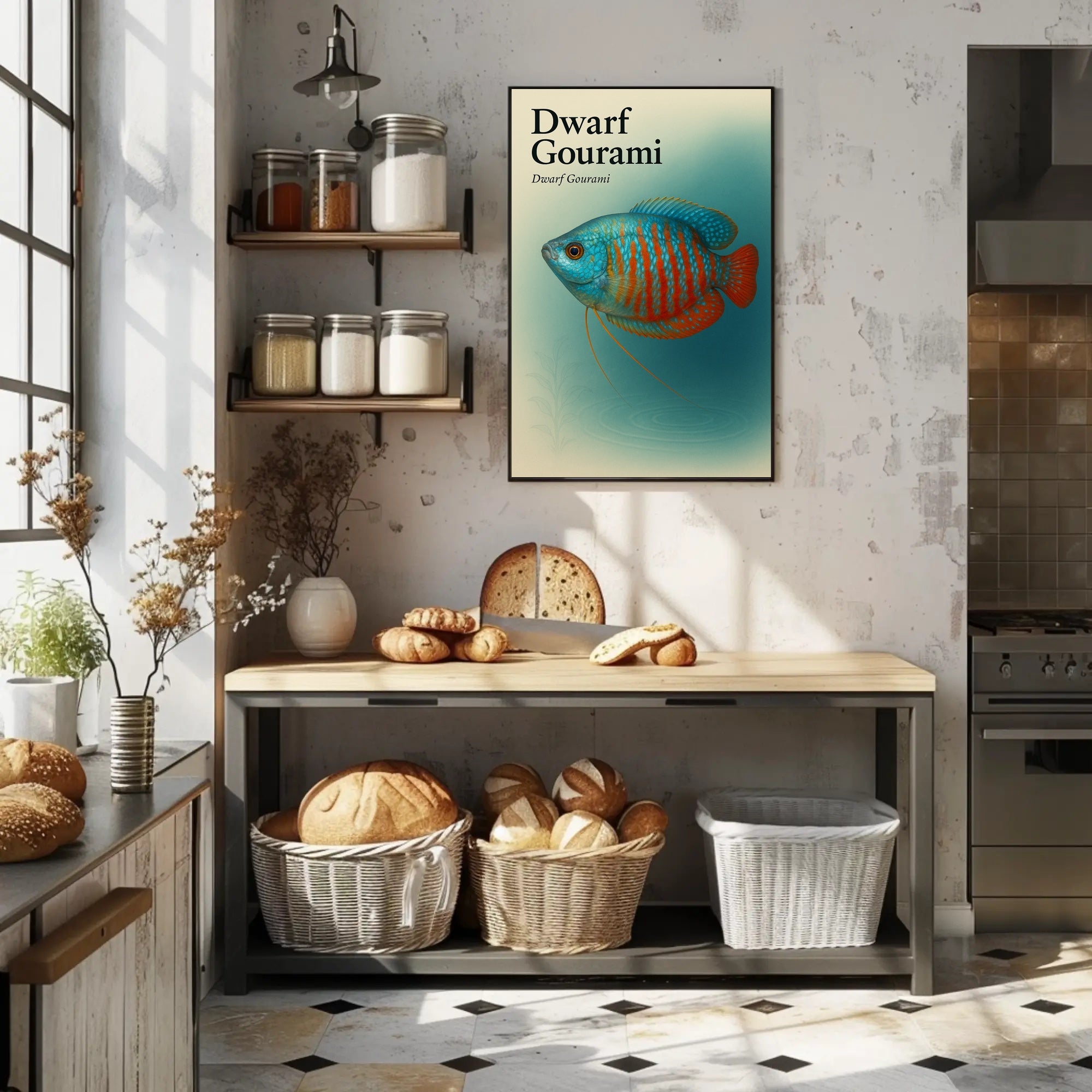 Dwarf Gourami Art Print Wall Decor Poster PosterGoat