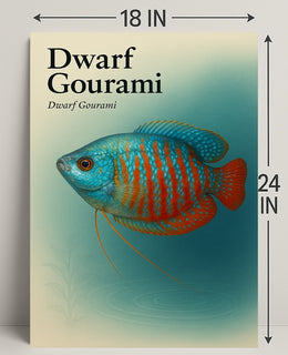 Dwarf Gourami Art Print Wall Decor Poster PosterGoat