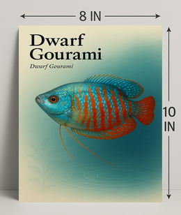 Dwarf Gourami Art Print Wall Decor Poster PosterGoat